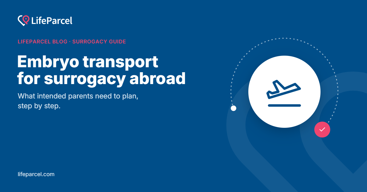 Embryo transport for surrogacy abroad